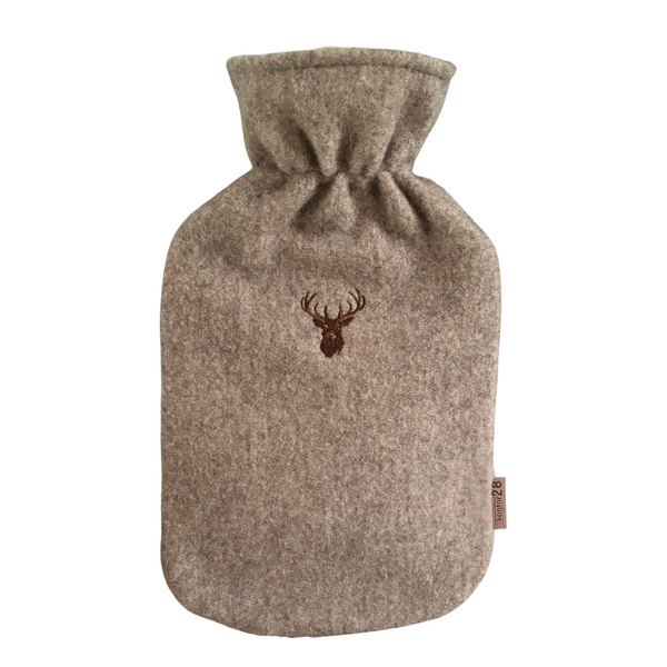 Wärmflasche Wolle Hirsch