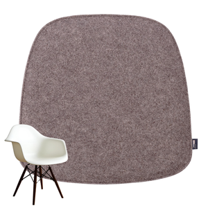 Kissen Eames Chair in naturmeliert aus nachhaltigem Upcycling Filz, handgenäht in Deutschland und passgenau verarbeitet