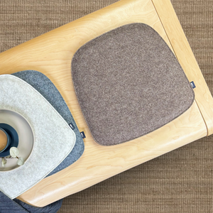 Eames Chair Sitzkissen aus hochwertigem Upcycling Filz in naturmeliert für stühl, bänke