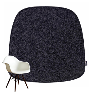 Sitzkissen Vitra Eames Chair aus Upcycling Filz in anthrazit als stilvolle Sitzauflage