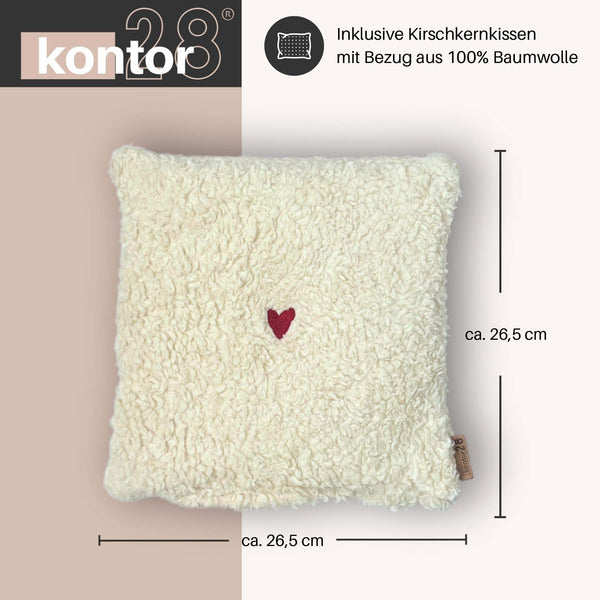 Kirschkernkissen im backofen, handgemacht made in germany in unserer Manufaktur. nachhaltig und fair produziert