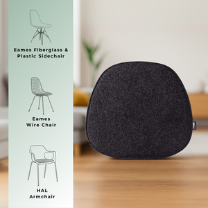 Kissen Eames Armchair und Eames Chair, stilvolles Filzkissen als Sitzkissen für Vitra Möbel