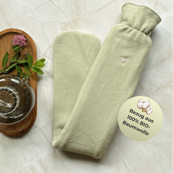 Wärmflasche lang aus baumwolle, handgemacht & made in germany