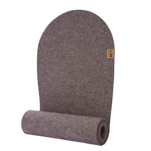 Tischläufer braun natur Ovat aus Filz nachhaltig Made in Germany mit Design Rundung 