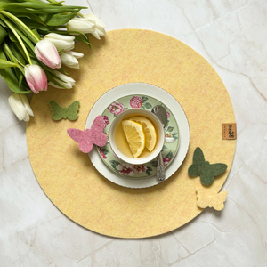 rundes tischset aus premium filz made in germany