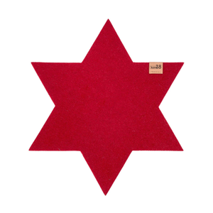 platzdeckchen weihnachten als weihnachtsstern in rot als freigestelltes Bild